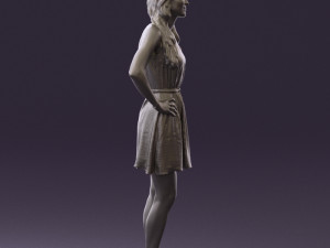 woman in dots dress 0407 Modèle 3D