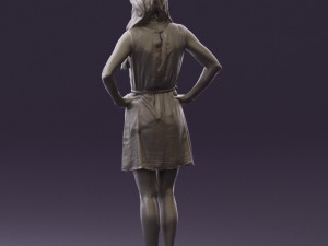 woman in dots dress 0407 Modèle 3D