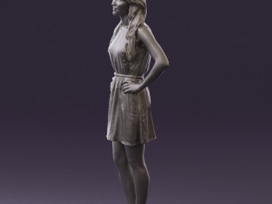 woman in dots dress 0407 Modèle 3D