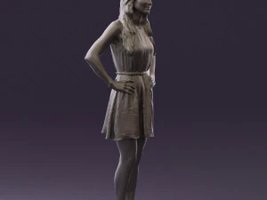 woman in dots dress 0407 3d print ready 3D Print Model