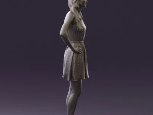 woman in dots dress 0407 3d print ready 3D Print Model