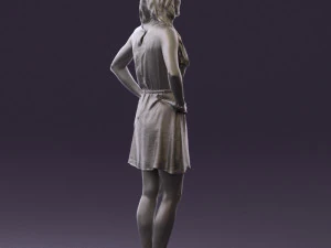 woman in dots dress 0407 3d print ready 3D Print Model