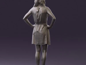 woman in dots dress 0407 3d print ready 3D Print Model