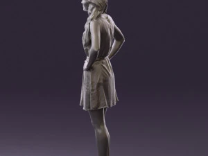 woman in dots dress 0407 3d print ready 3D Print Model