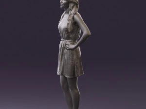 woman in dots dress 0407 3d print ready 3D Print Model