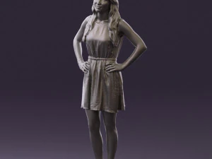 woman in dots dress 0407 3d print ready 3D Print Model