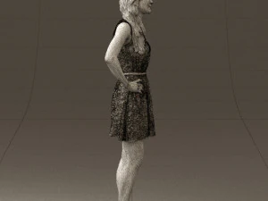woman in dots dress 0407 3d print ready 3D Print Model