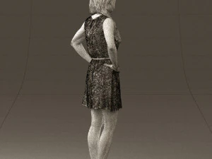 woman in dots dress 0407 3d print ready 3D Print Model