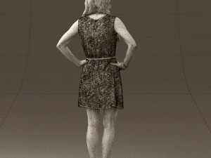 woman in dots dress 0407 3d print ready 3D Print Model