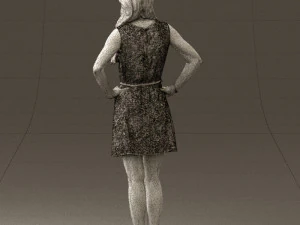 woman in dots dress 0407 3d print ready 3D Print Model