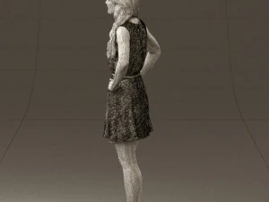 woman in dots dress 0407 3d print ready 3D Print Model