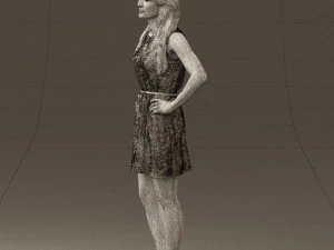 woman in dots dress 0407 3d print ready 3D Print Model