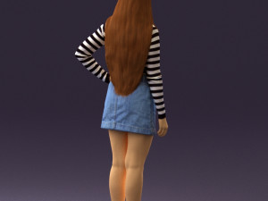 woman in striped blouse 0405 3d print ready Modelo de impresión 3D