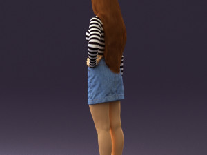 woman in striped blouse 0405 3d print ready Modelo de impresión 3D