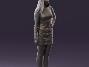 woman in striped blouse 0405 3d print ready Modelo de impresión 3D