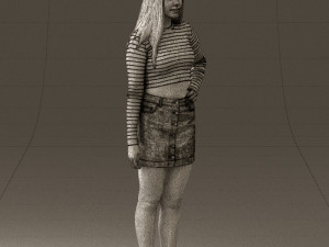 woman in striped blouse 0405 3d print ready Modelo de impresión 3D