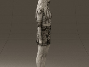 woman in striped blouse 0405 3d print ready Modelo de impresión 3D