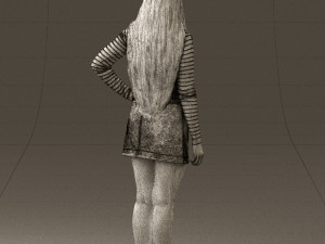 woman in striped blouse 0405 3d print ready Modelo de impresión 3D