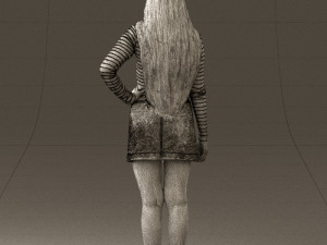 woman in striped blouse 0405 3d print ready Modelo de impresión 3D