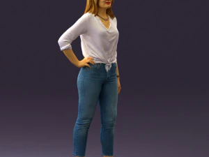 woman in the red shoes 0404 3D Model