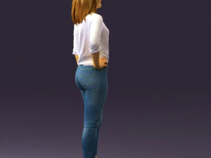 woman in the red shoes 0404 3D Model