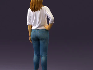 woman in the red shoes 0404 3D Model