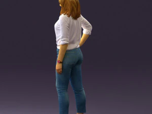 woman in the red shoes 0404 3D Model