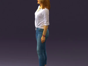 woman in the red shoes 0404 3D Model