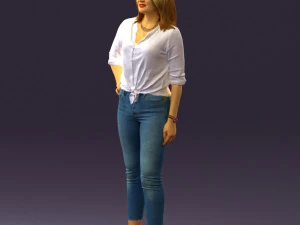 woman in the red shoes 0404 3D Model