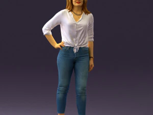 woman in the red shoes 0404 3D Model