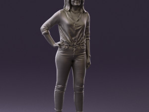woman in the red shoes 0404 3D Model