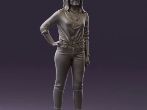 woman in the red shoes 0404 3D Model