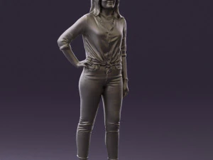 woman in the red shoes 0404 3D Model