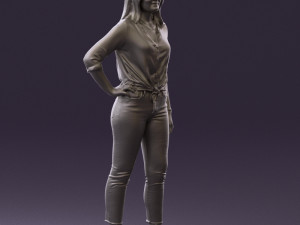 woman in the red shoes 0404 3D Model