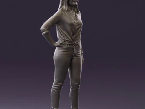 woman in the red shoes 0404 3D Model