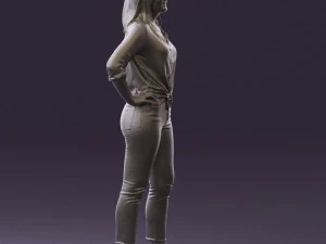 woman in the red shoes 0404 3D Model