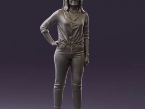 woman in the red shoes 0404 3D Model