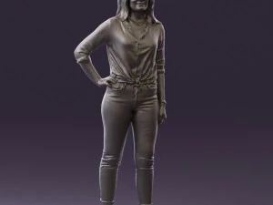 woman in the red shoes 0404 3D Model