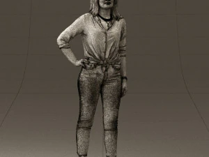 woman in the red shoes 0404 3D Model