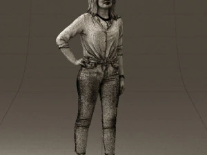 woman in the red shoes 0404 3D Model