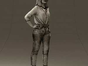 woman in the red shoes 0404 3D Model