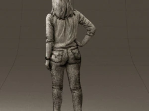 woman in the red shoes 0404 3D Model