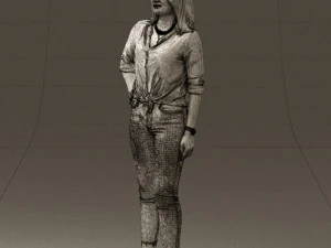 woman in the red shoes 0404 3D Model