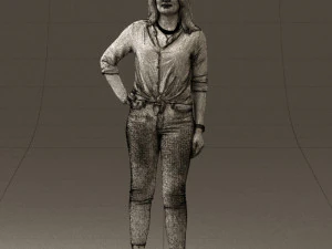 woman in the red shoes 0404 3D Model