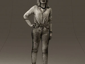 woman in the red shoes 0404 3D Model