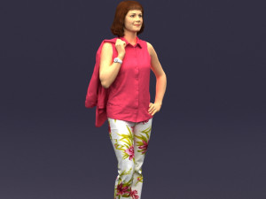 flowers pants woman 0403 3D-Modell