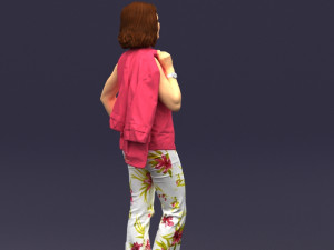 flowers pants woman 0403 3D-Modell