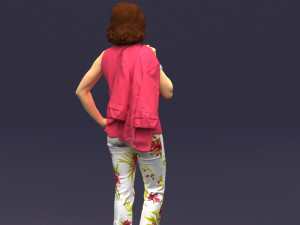 flowers pants woman 0403 3D-Modell