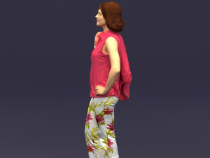 flowers pants woman 0403 3D-Modell