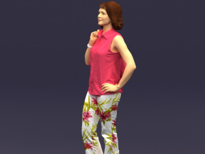 flowers pants woman 0403 3D-Modell